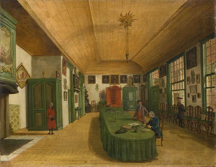 Interior of the hall of the Leiden society 'Kunst wordt door Arbeid verkregen', unknow artist